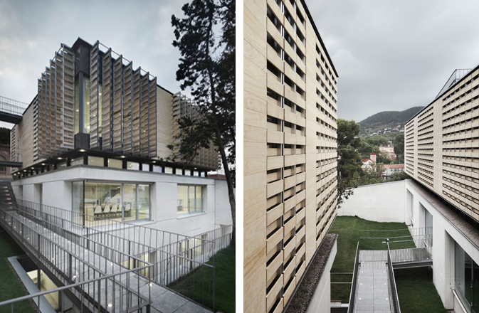 Oak House School. Fachada ventilaza – Piezas machihembradas Accoya®