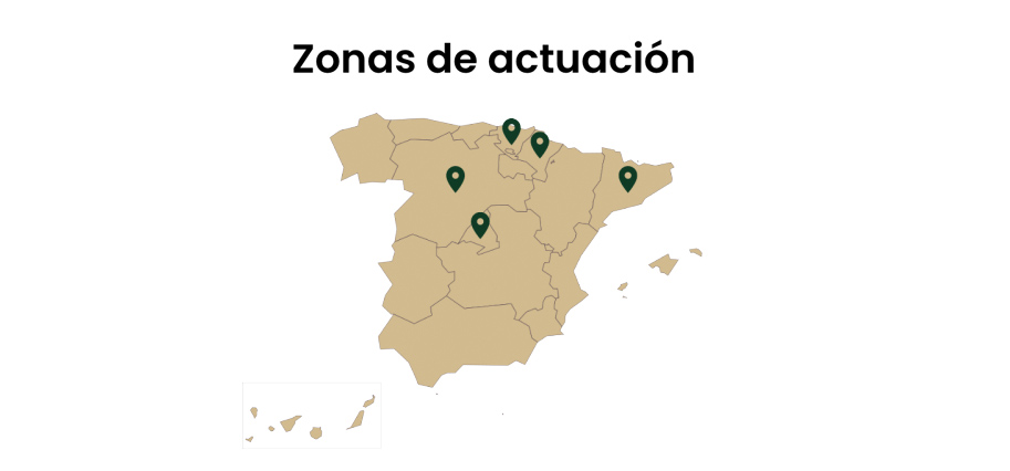 zonas de actuación proyecto haya life